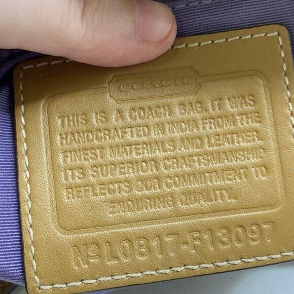 Coach Brown Patterned Tote Bag with Dual Handles - Picture 2 of 11